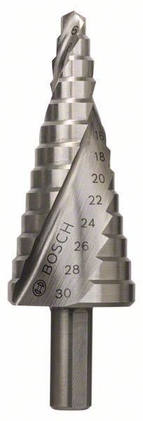 BOSCH STEP DRILL BITS HSS CYLINDRICAL SHANK 100 MM 4-30 